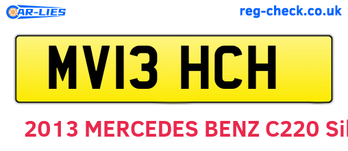 MV13HCH are the vehicle registration plates.