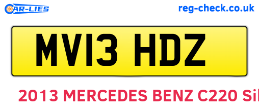 MV13HDZ are the vehicle registration plates.