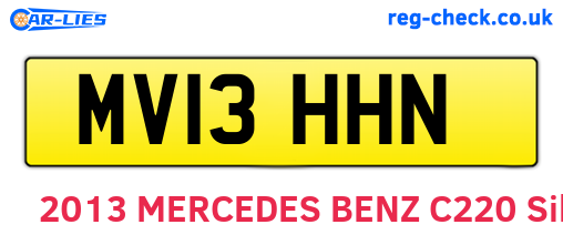 MV13HHN are the vehicle registration plates.