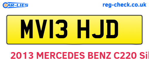 MV13HJD are the vehicle registration plates.