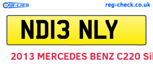 ND13NLY are the vehicle registration plates.