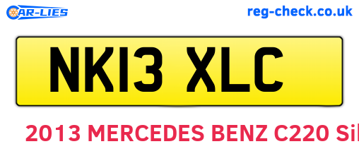 NK13XLC are the vehicle registration plates.