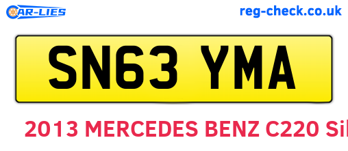 SN63YMA are the vehicle registration plates.