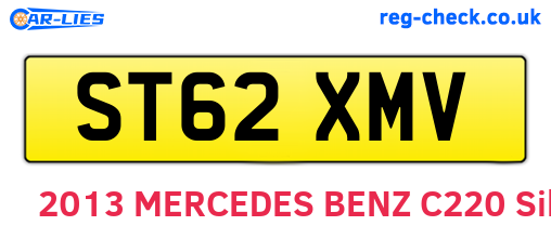 ST62XMV are the vehicle registration plates.