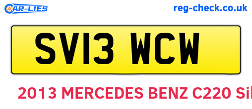 SV13WCW are the vehicle registration plates.