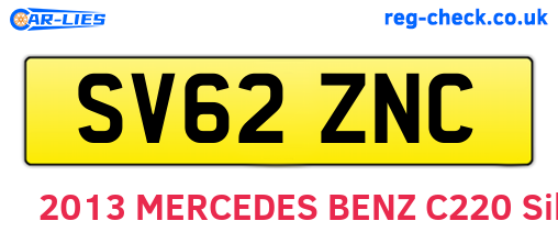 SV62ZNC are the vehicle registration plates.