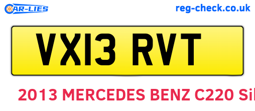 VX13RVT are the vehicle registration plates.