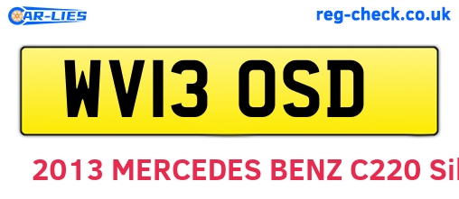 WV13OSD are the vehicle registration plates.