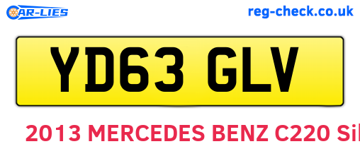 YD63GLV are the vehicle registration plates.