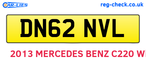 DN62NVL are the vehicle registration plates.