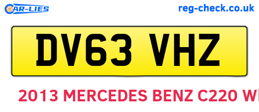 DV63VHZ are the vehicle registration plates.