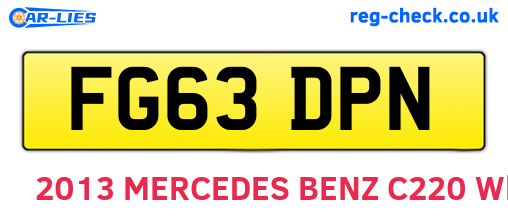 FG63DPN are the vehicle registration plates.