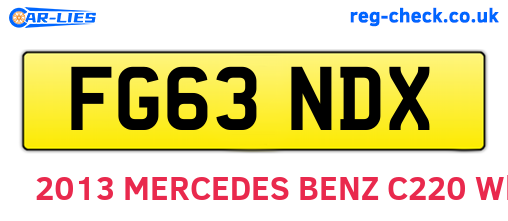 FG63NDX are the vehicle registration plates.
