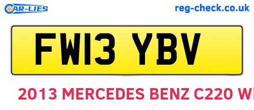 FW13YBV are the vehicle registration plates.