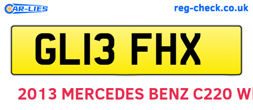 GL13FHX are the vehicle registration plates.