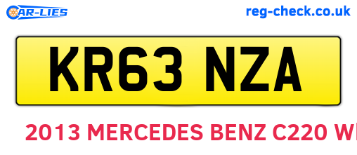 KR63NZA are the vehicle registration plates.