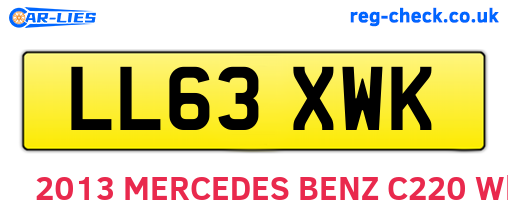 LL63XWK are the vehicle registration plates.