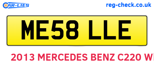 ME58LLE are the vehicle registration plates.