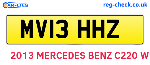 MV13HHZ are the vehicle registration plates.