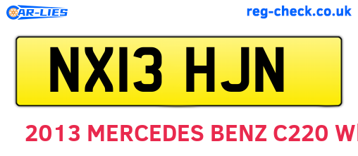 NX13HJN are the vehicle registration plates.