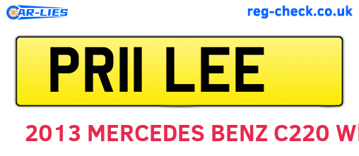 PR11LEE are the vehicle registration plates.