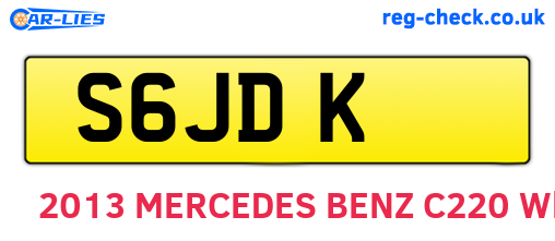 S6JDK are the vehicle registration plates.