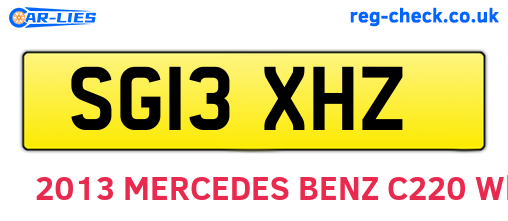 SG13XHZ are the vehicle registration plates.