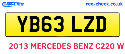 YB63LZD are the vehicle registration plates.