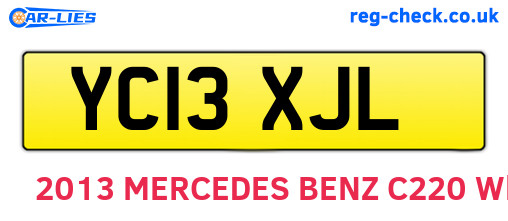 YC13XJL are the vehicle registration plates.