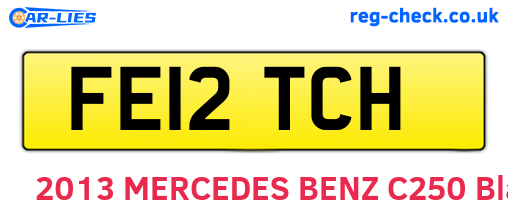 FE12TCH are the vehicle registration plates.