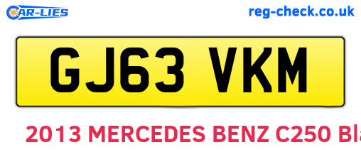 GJ63VKM are the vehicle registration plates.