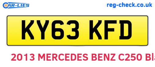 KY63KFD are the vehicle registration plates.
