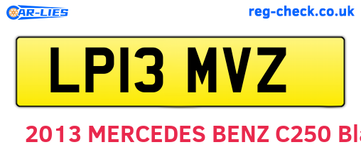 LP13MVZ are the vehicle registration plates.
