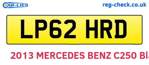 LP62HRD are the vehicle registration plates.