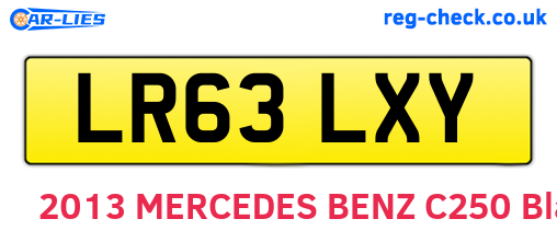 LR63LXY are the vehicle registration plates.