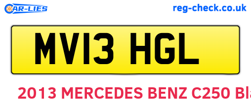 MV13HGL are the vehicle registration plates.