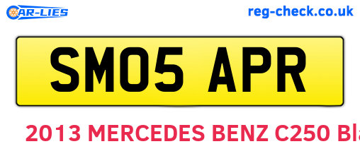 SM05APR are the vehicle registration plates.