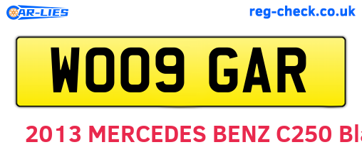 WO09GAR are the vehicle registration plates.