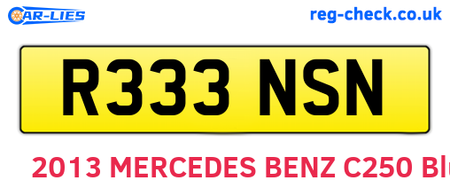 R333NSN are the vehicle registration plates.