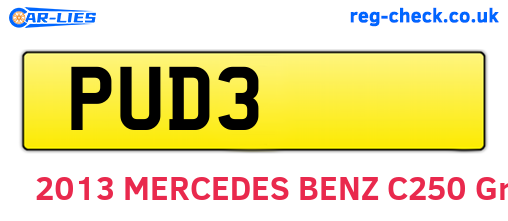 PUD3 are the vehicle registration plates.