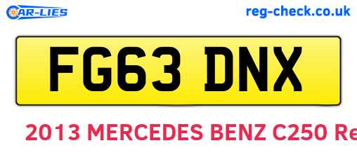 FG63DNX are the vehicle registration plates.