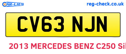 CV63NJN are the vehicle registration plates.