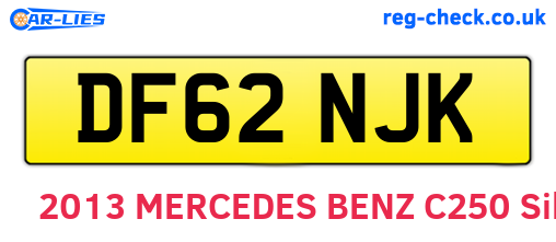 DF62NJK are the vehicle registration plates.