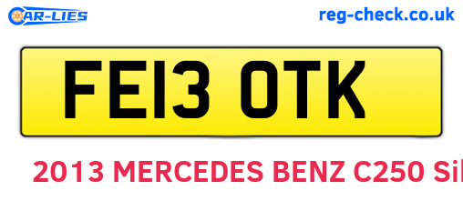 FE13OTK are the vehicle registration plates.