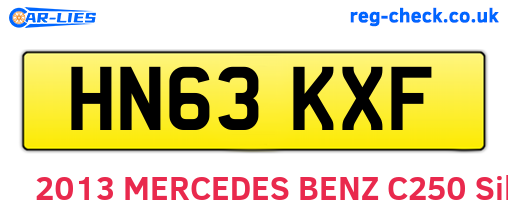 HN63KXF are the vehicle registration plates.