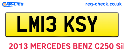 LM13KSY are the vehicle registration plates.