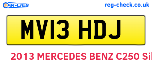 MV13HDJ are the vehicle registration plates.