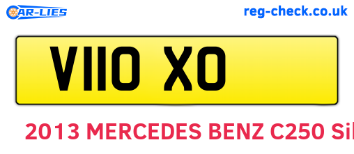 V11OXO are the vehicle registration plates.