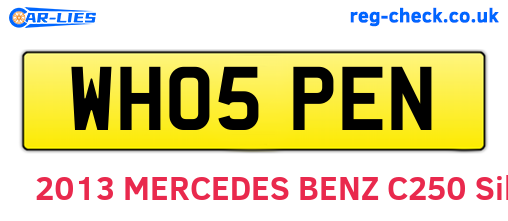 WH05PEN are the vehicle registration plates.