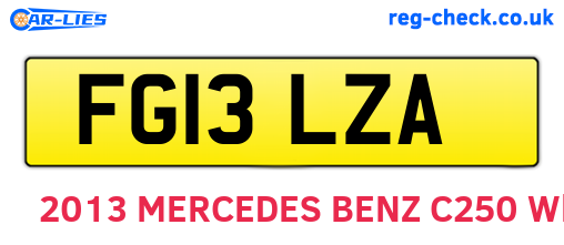 FG13LZA are the vehicle registration plates.